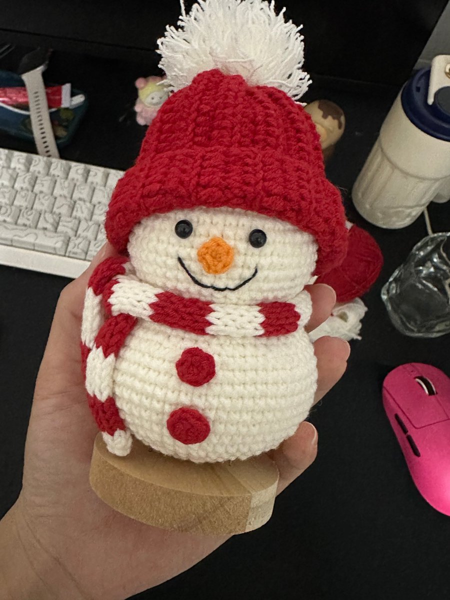 Crocheted with love and a splash of holiday spirit, he's the perfect companion for cozy winter nights! ❤️