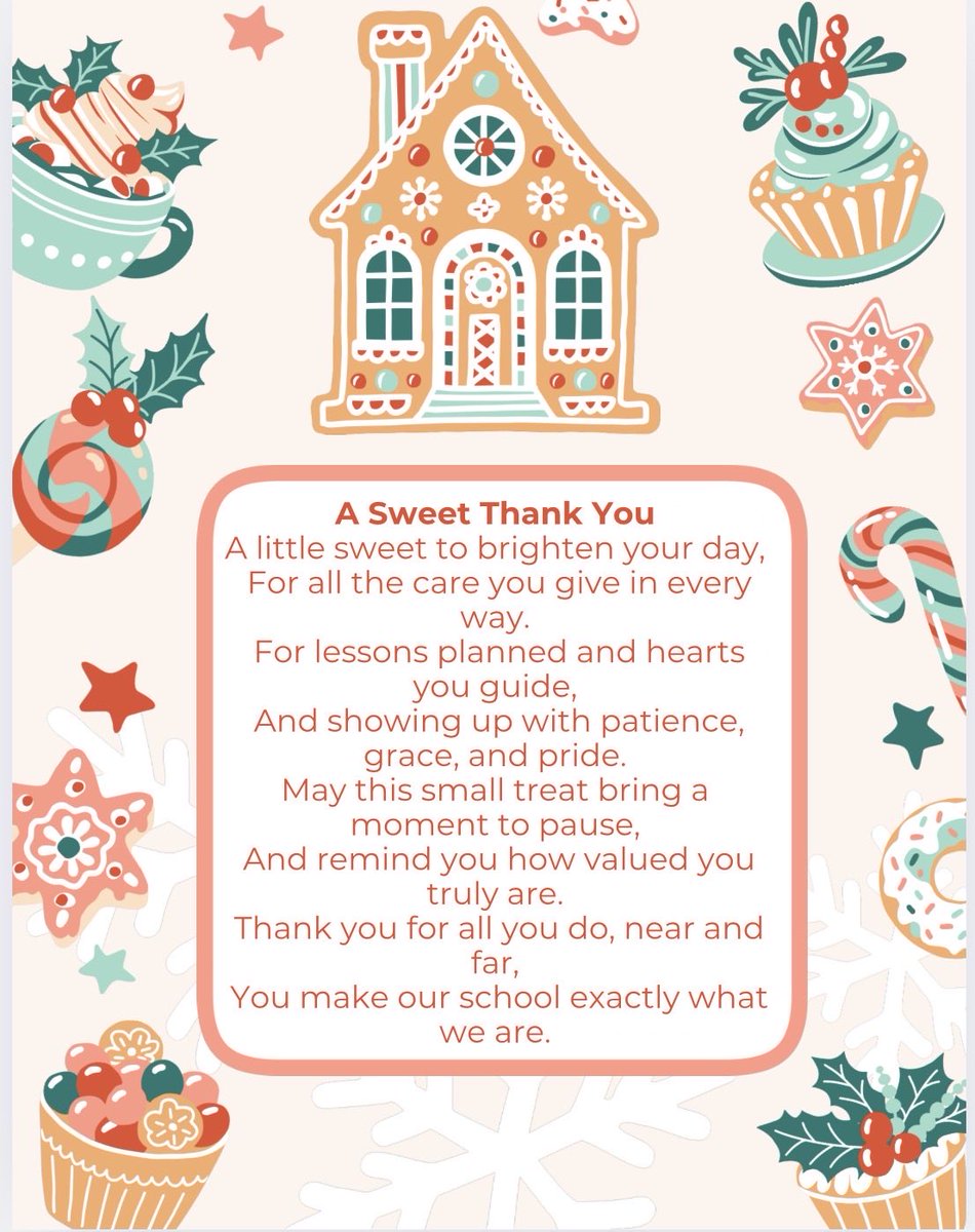 MsKnowlesBCPS's tweet image. Day 2: Sweet treats and sweet moments with our school family! 🍭 Together we shine ✨ #AwesomeOlsen #HolidayCheer #SchoolFamily
