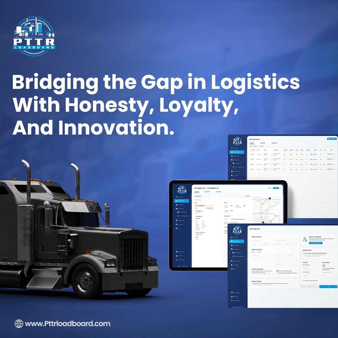 PTTRLoadboard's tweet photo. At PTTR, we simplify logistics by connecting shippers, brokers, and carriers through smart technology and transparent systems that move freight—and the industry—forward. https://t.co/pTNy9jztxr