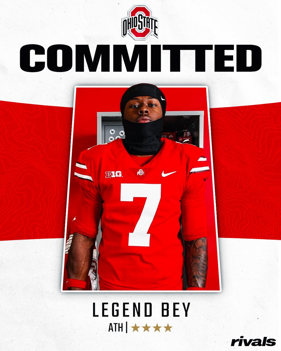 Rivals's tweet image. 🚨BREAKING🚨 4-star ATH Legend Bey will sign with Ohio State, @Hayesfawcett3 reports🌰

Read: on3.com/rivals/news/4-…