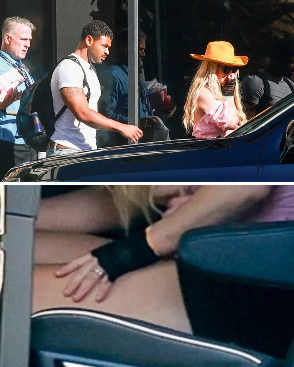 Britney Spears returned to the US with a new ring and LA fitness influencer Brandon Walker on Monday.