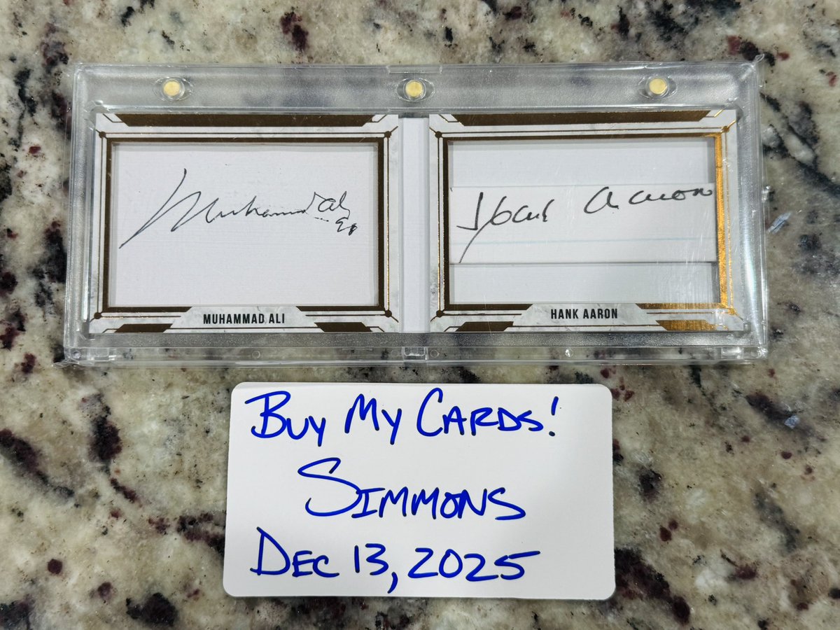 MUHAMMAD ALI
HANK AARON

$800.