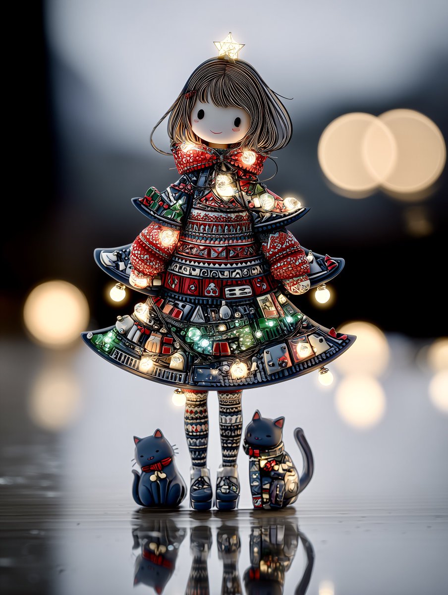 クリスマスコーデ コンテスト 12/21（日） 24:00マデ #AIartwithxmas