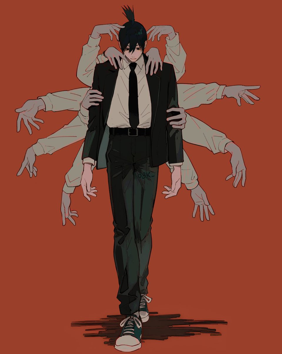 1o8k_'s tweet image. think i completed my drawn hands quota for this year 

#ChainsawMan