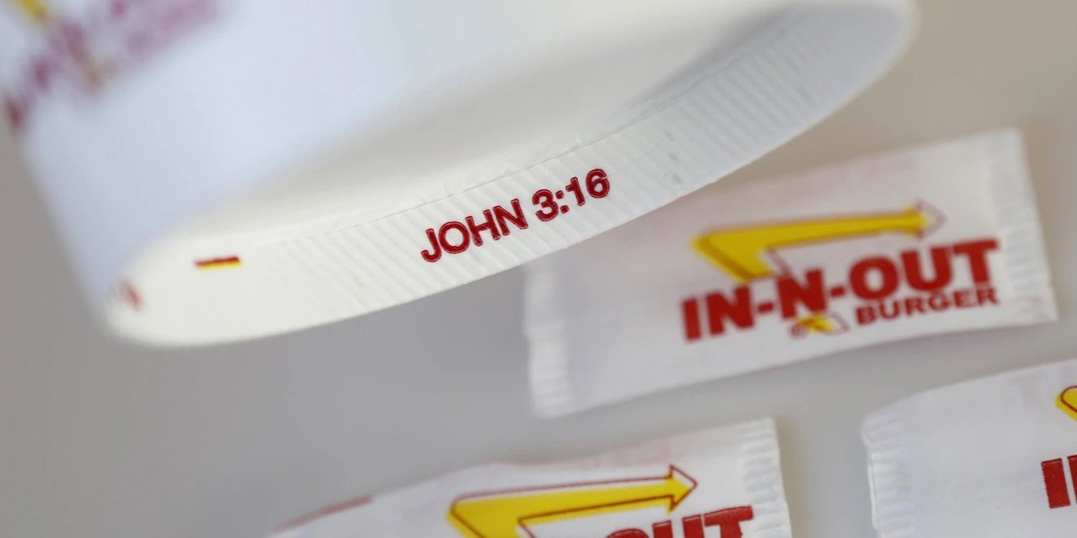 innoutburger_'s tweet image. If In-N-Out weren't privately owned, it wouldn't embrace its religion. In-N-Out makes it known that it is a privately owned Christian company. The company continues to place Bible verses on its items and believes Jesus Christ is the way.