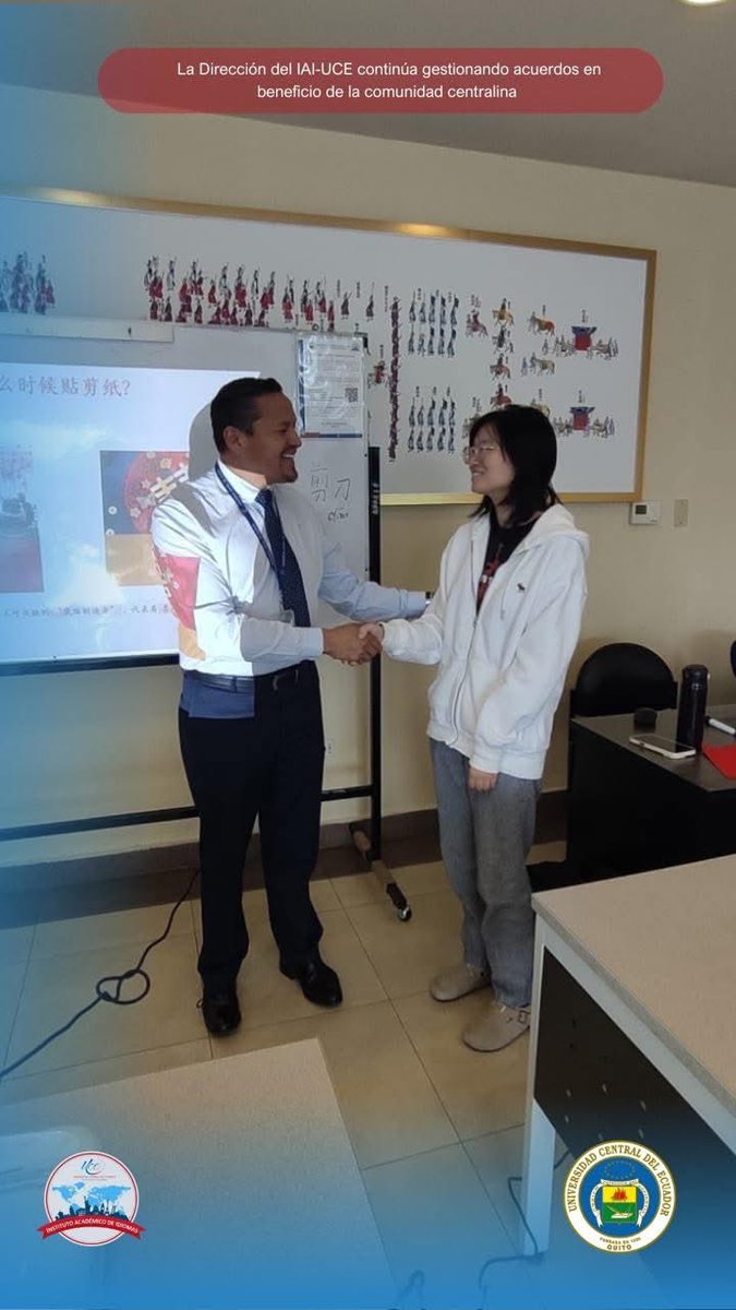 onlywilsontw's tweet photo. 🇨🇳🤝 🇪🇨UCE INTERNACIONAL

Reunión de trabajo entre el Instituto Académico de Idiomas – UCE, el Vicerrectorado Académico y la Embajada de la República Popular China.

Seguimos fortaleciendo la internacionalización y muy pronto compartiremos novedades sobre los cursos de chino mand https://t.co/MniM9tnUO2
