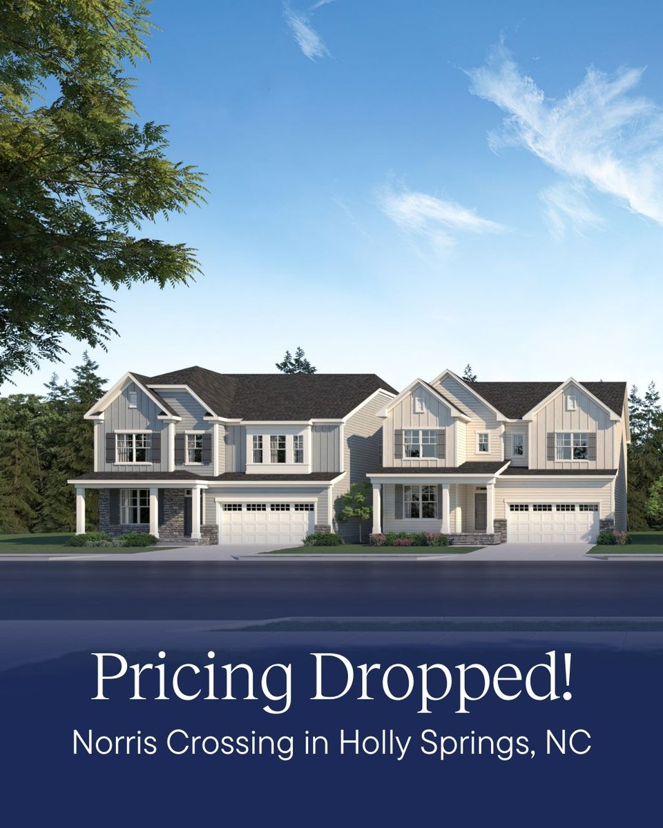 Pricing is officially here at Norris Crossing in Holly Springs, NC! 🏡✨

📲 919-337-9420

🔗 spr.ly/6013CMwgW

#LennarRaleigh #NewHomesRaleigh #TriangleHomes #DreamHomeNC #HomeBuildersRaleigh #LennarLiving #RaleighNewConstruction #LennarHomes