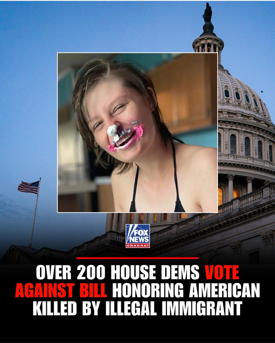 FoxNews's tweet photo. BLOCKED: 201 House Democrats voted against a bill Republicans say would prevent dangerous migrants who came to the U.S. illegally as children from walking free on the streets.

The Kayla Hamilton Act is named after a 20-year-old woman with autism who was killed by a 16-year-old from El Salvador in 2022. The illegal immigrant, Walter Javier Martinez, pleaded guilty to first-degree murder in April.
