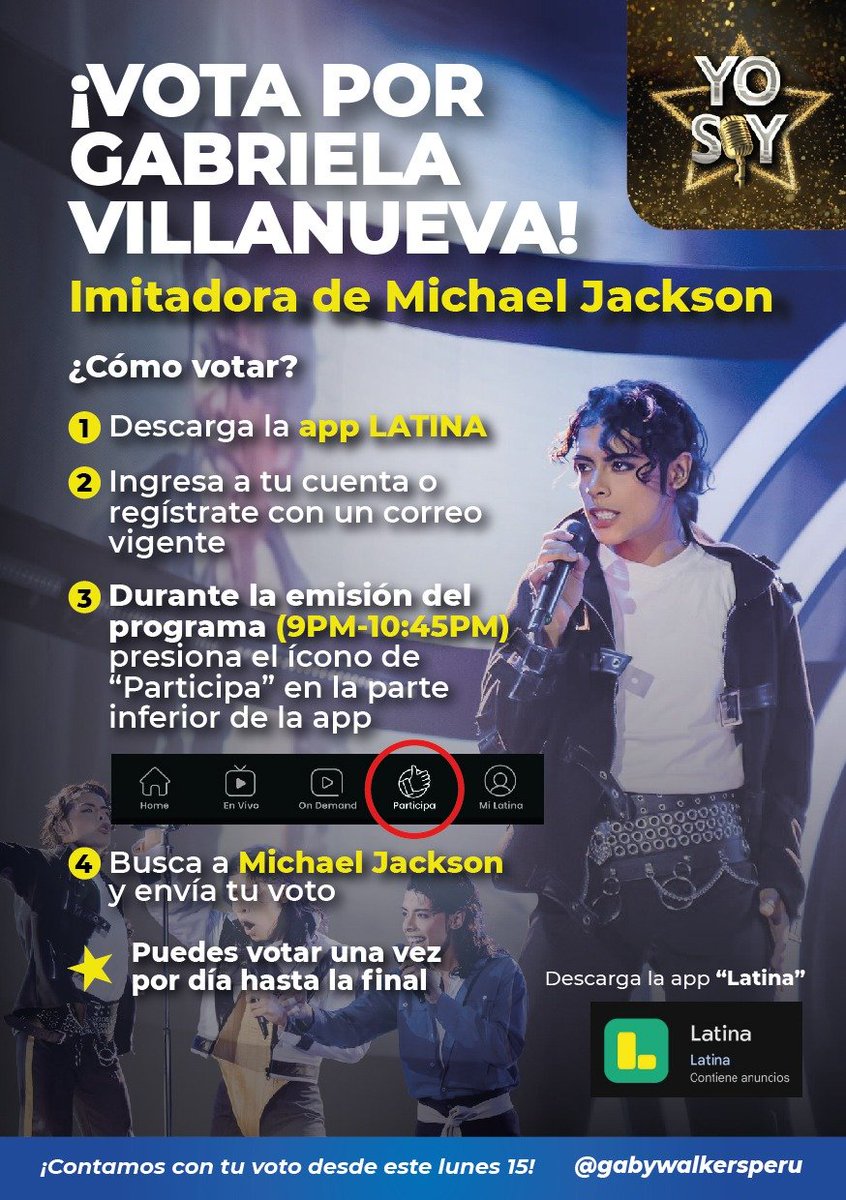 babealliee's tweet photo. Faltando unas horas para que empiecen las votaciones, guía de cómo votar por Gabriela. ❤️🙌🏻

GABRIELA SI ES MICHAEL JACKSON 
#GabrielaVillanuevaMJ 
#YoSoy https://t.co/sLoEO8rr2z