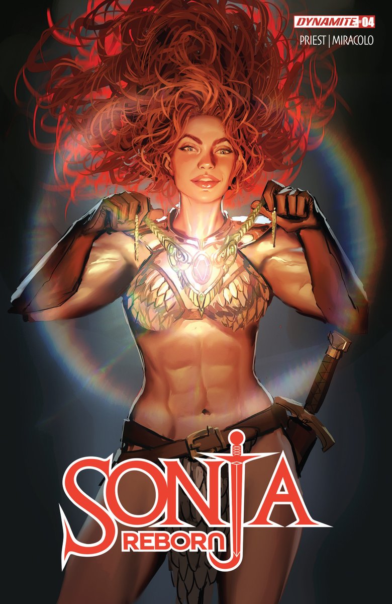 DynamiteComics's tweet photo. In stores this week, Sonja Reborn #4 with covers by Stjepan Sejic, Stuart Sayger, Chad Hardin, Greg Land and model Ani-Mia.

#redsonja #christopherpriest #alessandromiracolo #stjepansejic #stuartsayger #chadhardin #gregland #animia

https://t.co/6iMD7MuStM https://t.co/mo6Q4tUwOX