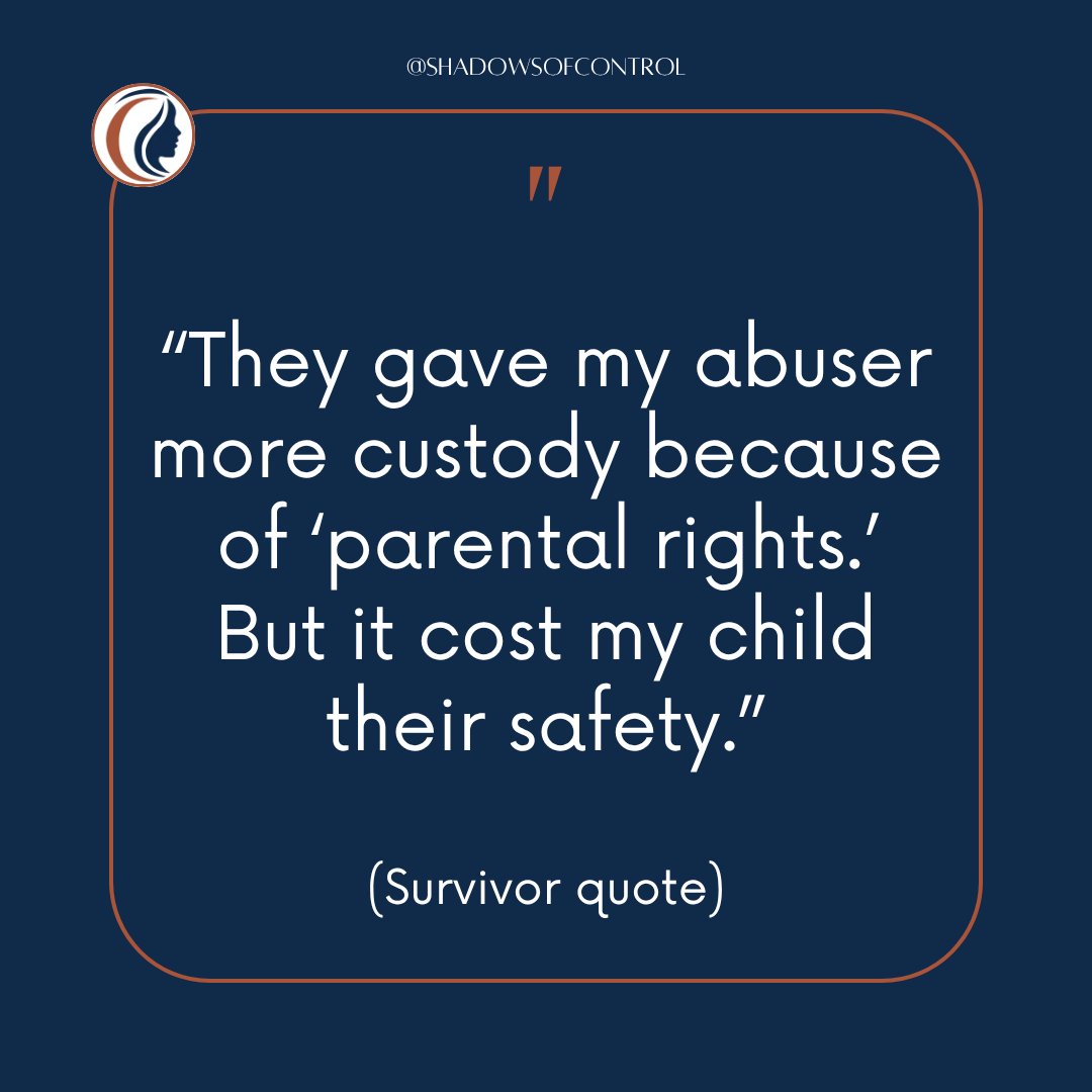 shadows_control's tweet image. Family courts often prioritise parental rights over a child’s wellbeing. Survivors pay the price—and so do their children.
#CustodyAbuse #FamilyCourtReform