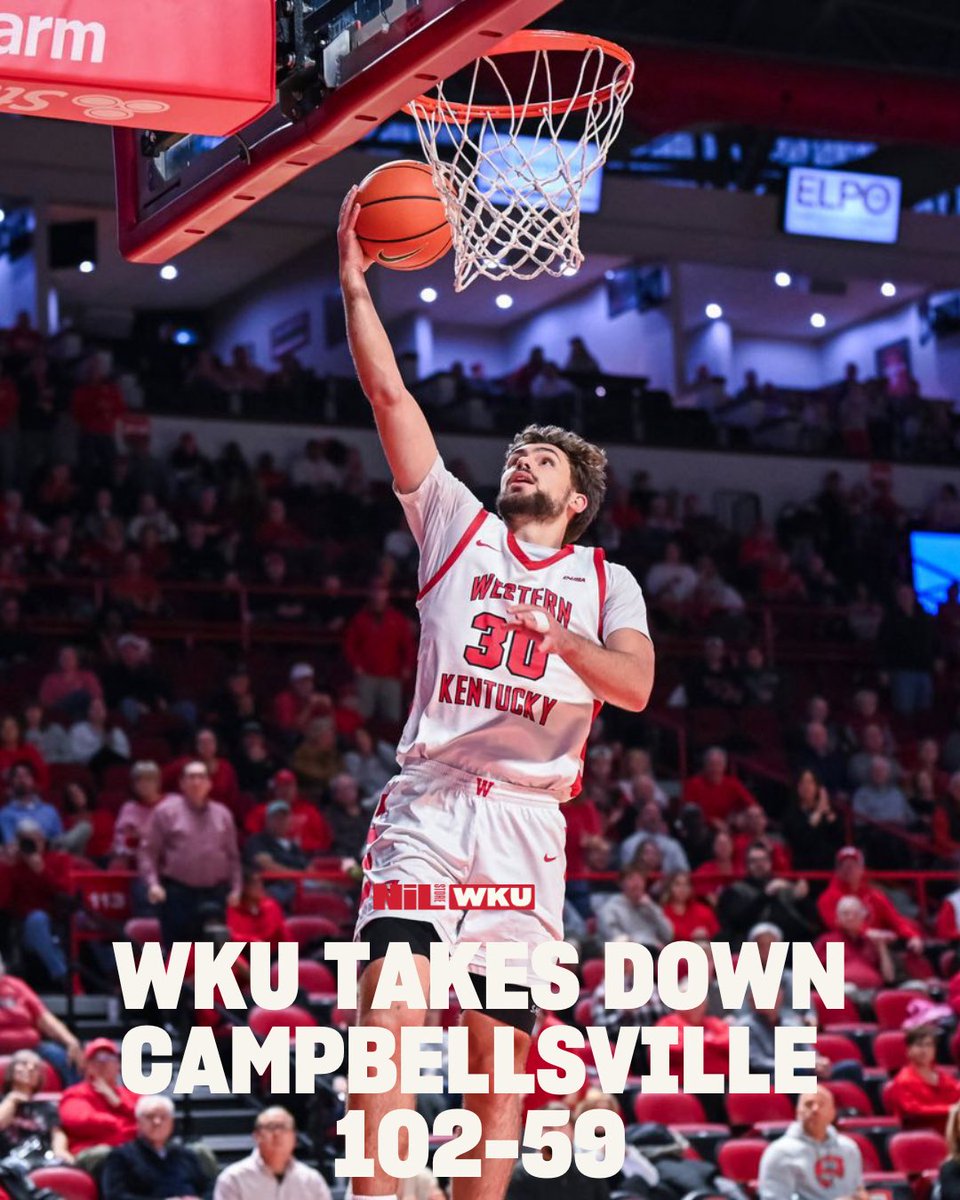 WKUNILStore's tweet image. Basketball moves to 7-3 record after their win over Campbellsville 
Shop WKU Basketball now! 

➡️ nil.store/western-kentuc…

#topsontop #wku #wkubasketball