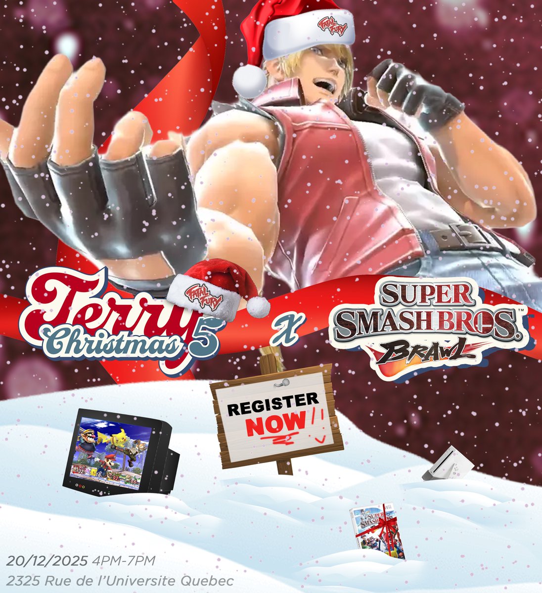Brawl has been added to the games at Terry Christmas 5 thanks to <a href="/SuperGirlKels/">SuperGirlKels</a> !

For more info about the tournament: start.gg/tournament/ter…