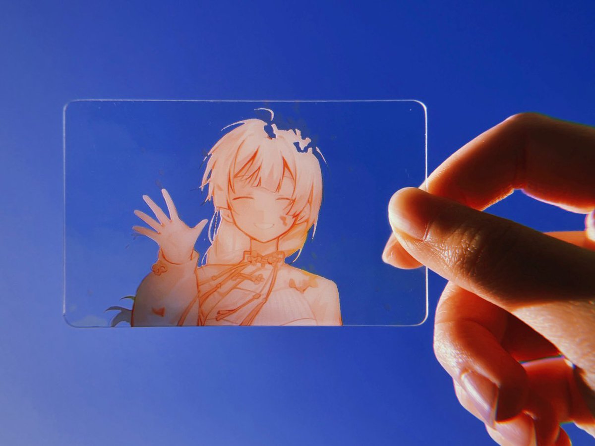 TIAN TIANクリアカード
間違えて背景の色が薄くなってほとんど見えなくなっちゃった 🙂