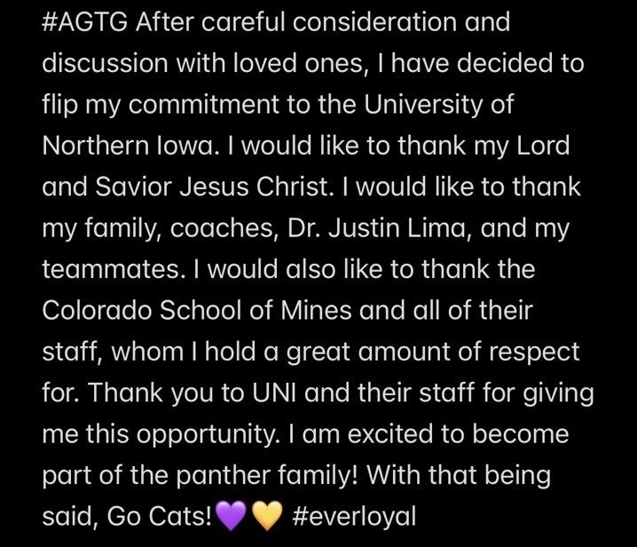 #AGTG COMMITTED‼️ #everloyal
<a href="/UNIFootball/">UNI Football</a> <a href="/tstepsis/">Todd Stepsis</a> <a href="/CoachNThompson/">Nate Thompson</a> <a href="/NevadaCubsFB/">Nevada Cubs Football</a> <a href="/Dr_JustinLima/">Justin Lima PhD</a> <a href="/515Graphx/">515 GRAPHX</a>