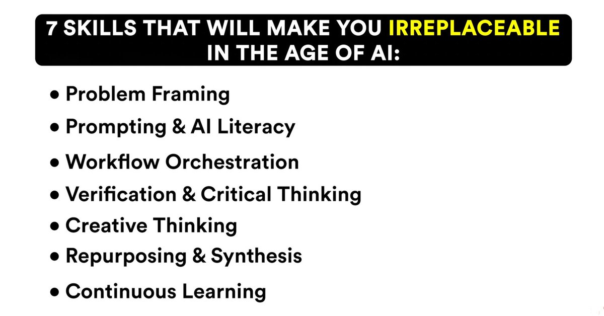 madifuj's tweet photo. According to Marina Mogilko, creativity will be more important than analysis as AI becomes more mainstream. Here's all 7 skills according to her: https://t.co/2qrgIrQcIw