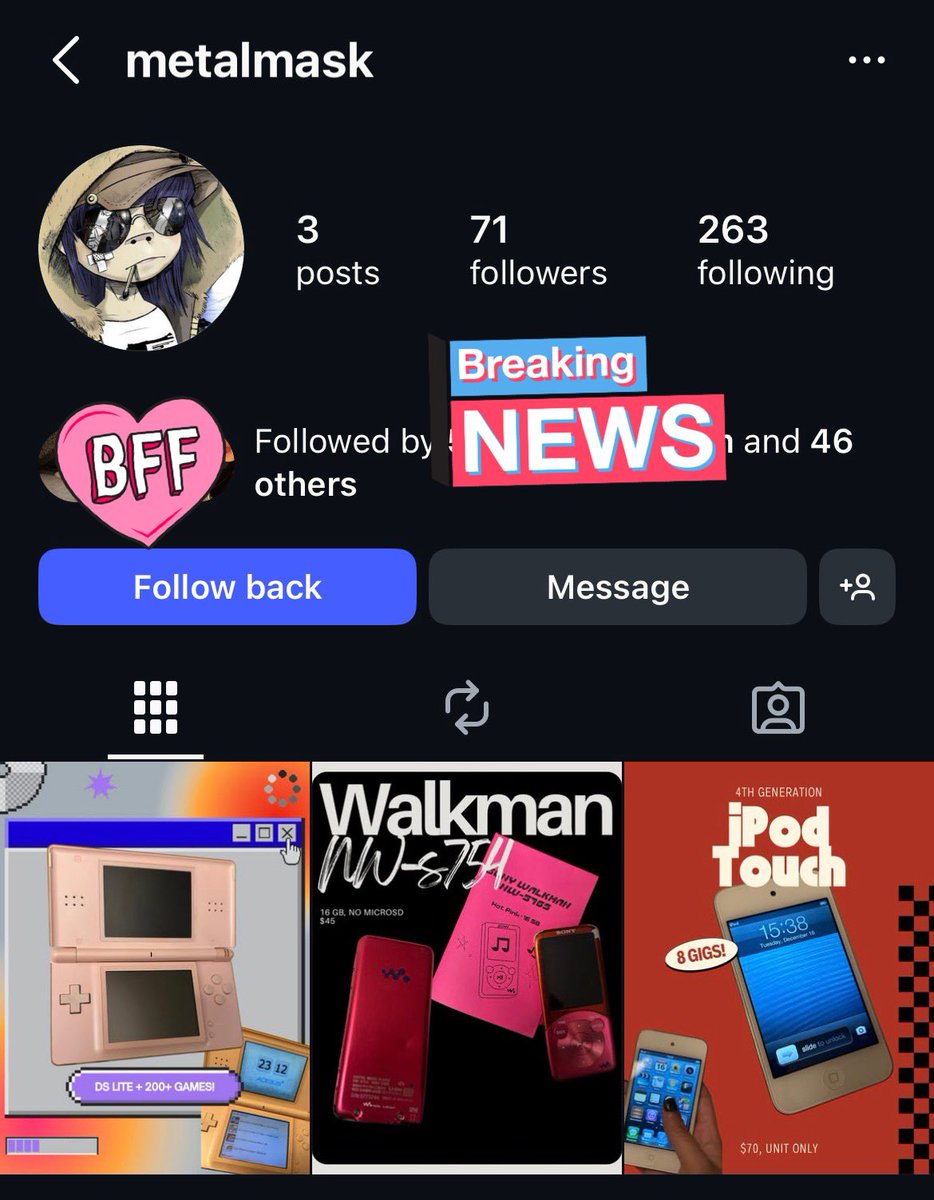 LOSlNGDOG's tweet image. Hi I tweeted the idea of selling some of my irl inventory for my campaigns before bc I don’t have the energy to make anything, just forget about doing commissions😭 I will post stuff I have on this instagram! Please follow and share it :) @/metalmask on ig