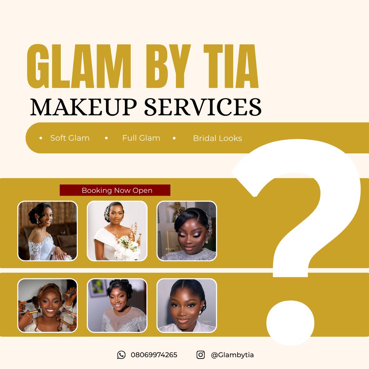blossom559640's tweet image. Bridal makeup flyer design ✨
Clean. Soft. Elegant.

#DesignWork #MakeupBrand