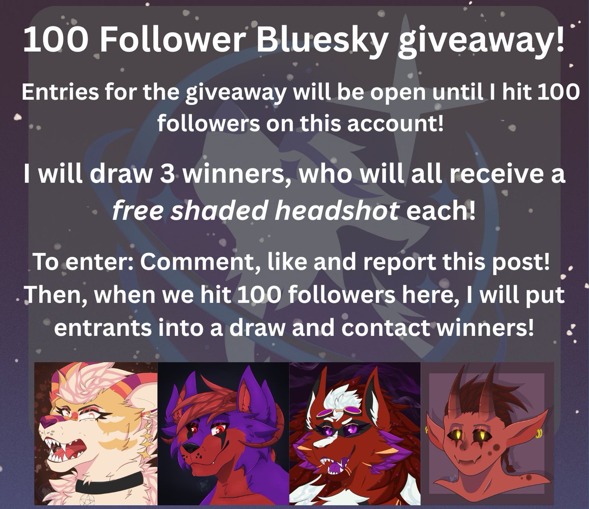 🎄Tis the season for Giveaways and discounts! 🎄

I'm running an exclusive giveaway on my 💙☁️ ! Once we hit 100 followers I will draw winners 💙

ENTER HERE
bsky.app/profile/ashthe…

#furry #furryfandom