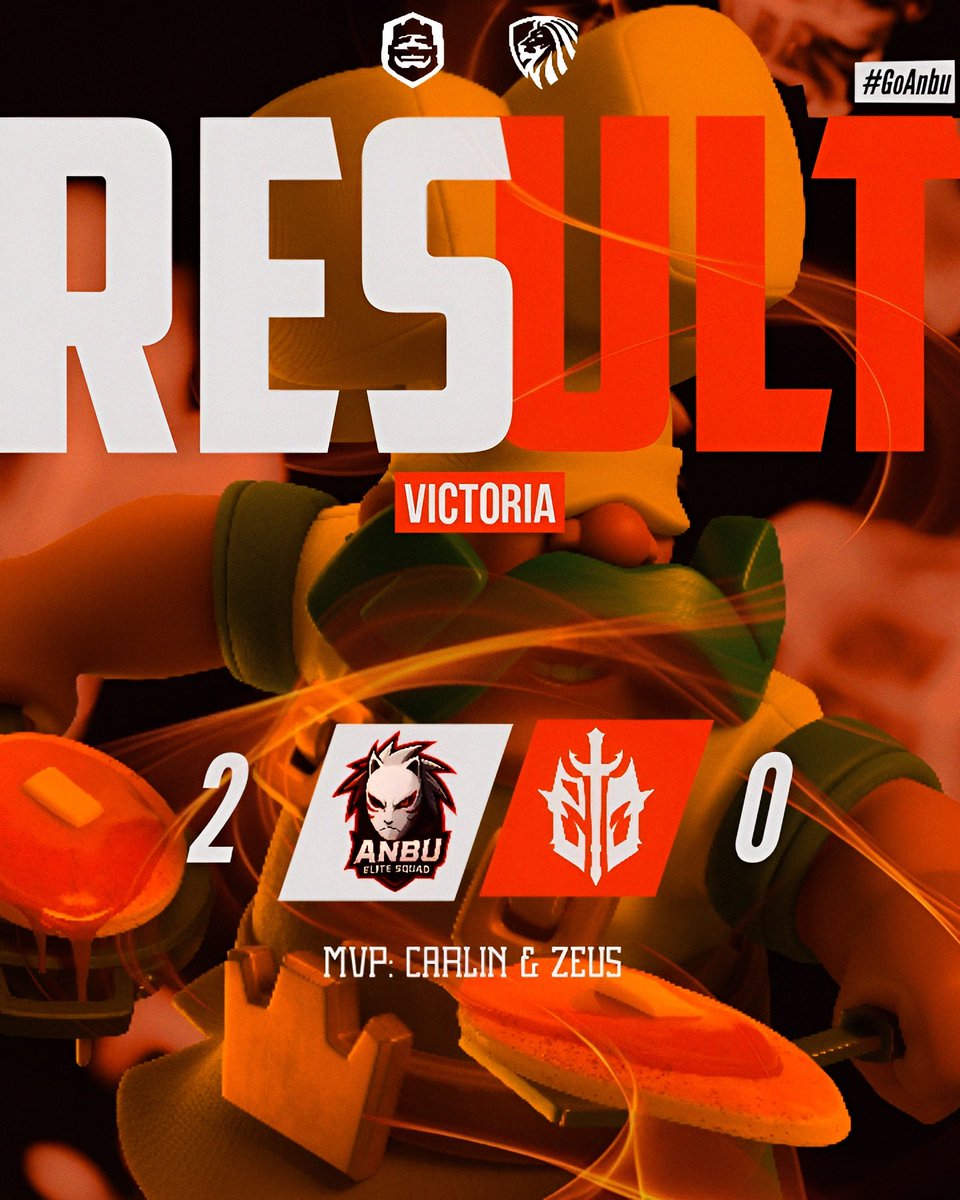 HOY HACEMOS UN GRAN DEBUT OBTENIENDO NUESTRA PRIMER VICTORIA EN <a href="/CupLeonesLE/">Leones Cup</a> 

<a href="/AnbuEliteSquad/">ANBU ELITE SQUAD</a> 2 🆚 0 <a href="/Principes_Oscur/">Príncipes Oscuros</a> 

#GoAnbu

🏆MVP🏆 : <a href="/CarlinCR185434/">Carlin CR</a> and <a href="/ZEUSCR_1/">Zeus CR</a>
