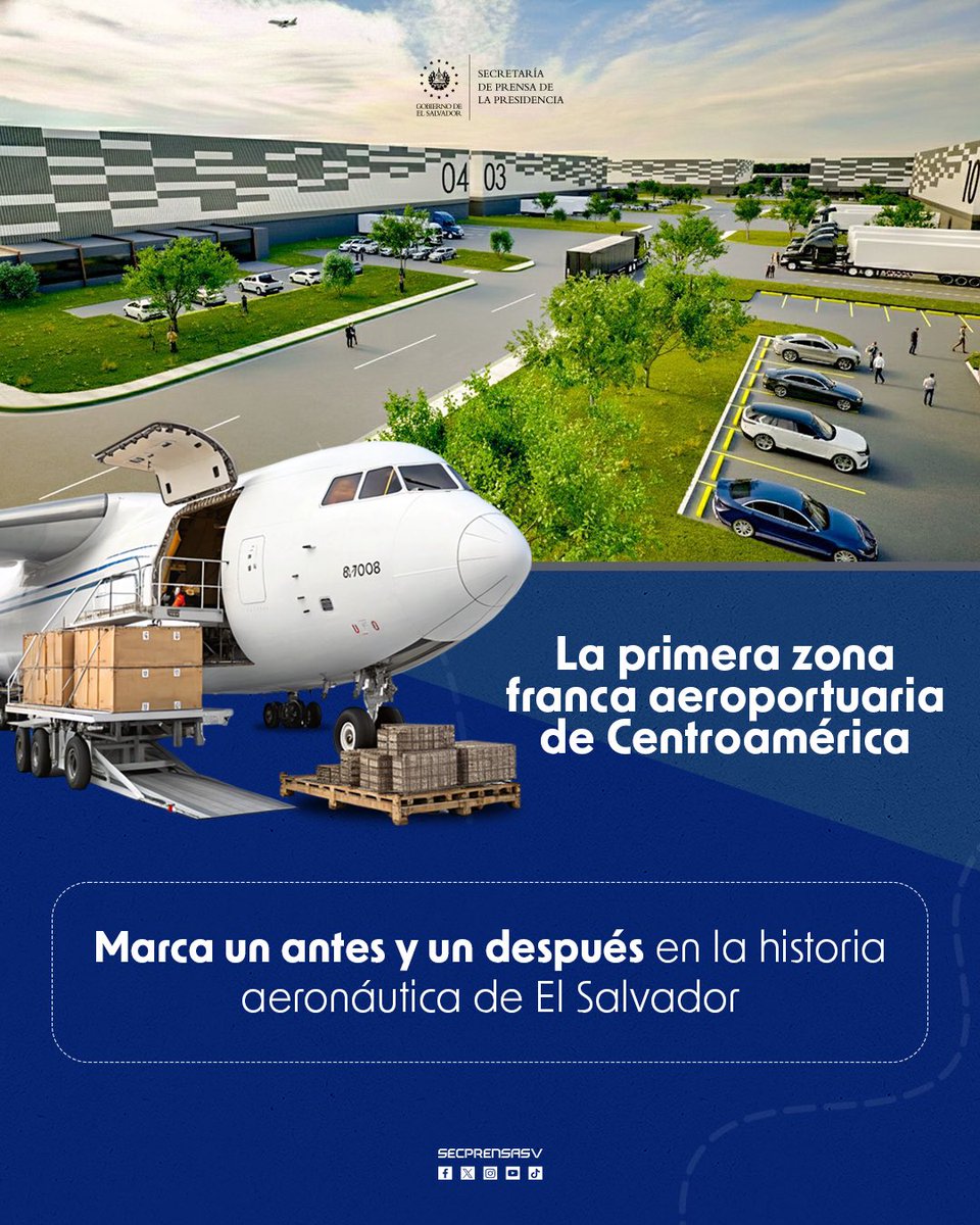 #AirCity | AirCity se consolida como la primera zona franca aeroportuaria de Centroamérica, un proyecto estratégico que fortalece la logística regional, impulsa la conectividad aérea y posiciona al país como un referente en comercio e inversión. #SecretaríaDePrensa