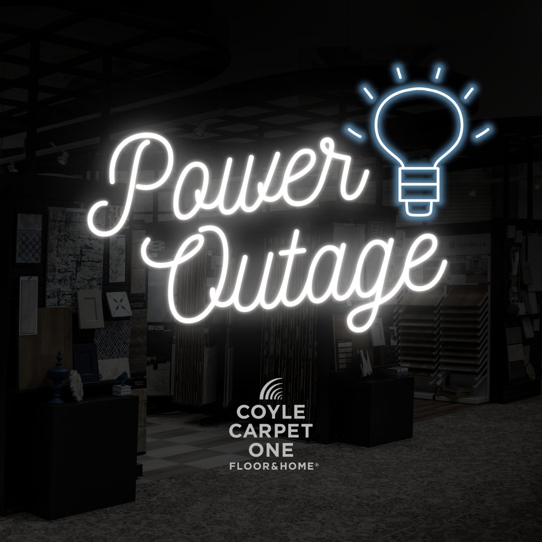 coylemadison's tweet photo. 💡⚡ Well… the lights literally went out on us tonight. 👀 Due to a power outage, we had to close a little early. We’ll be back up and running soon—fully powered and ready to help you design something beautiful! https://t.co/p08bCbqFEn