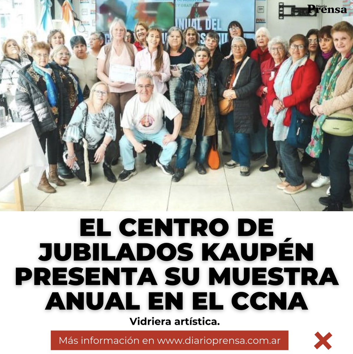 El Centro de Jubilados Kaupén presenta su muestra anual en el CCNA
diarioprensa.com.ar/el-centro-de-j…