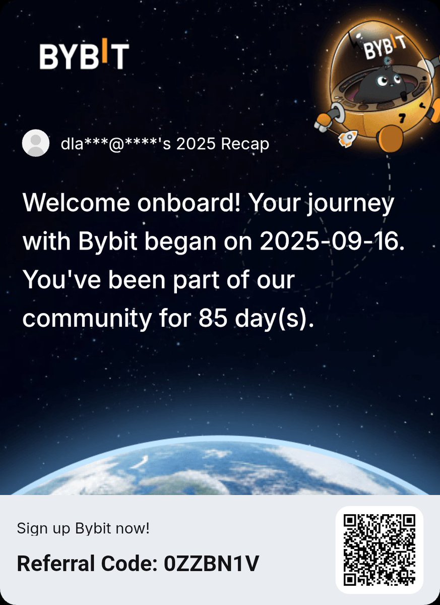 DavidLarragoite's tweet photo. Unlock your 2025 recap and chart what’s next with me! New users can also win a 6,135 USDT reward.
#My2025YearlyRecap #BybitRecap #Bybit2025 #CryptoRecap2025 #BybitRecap2025
 https://t.co/tEOZtQmc8i https://t.co/7CYkGNRzXn