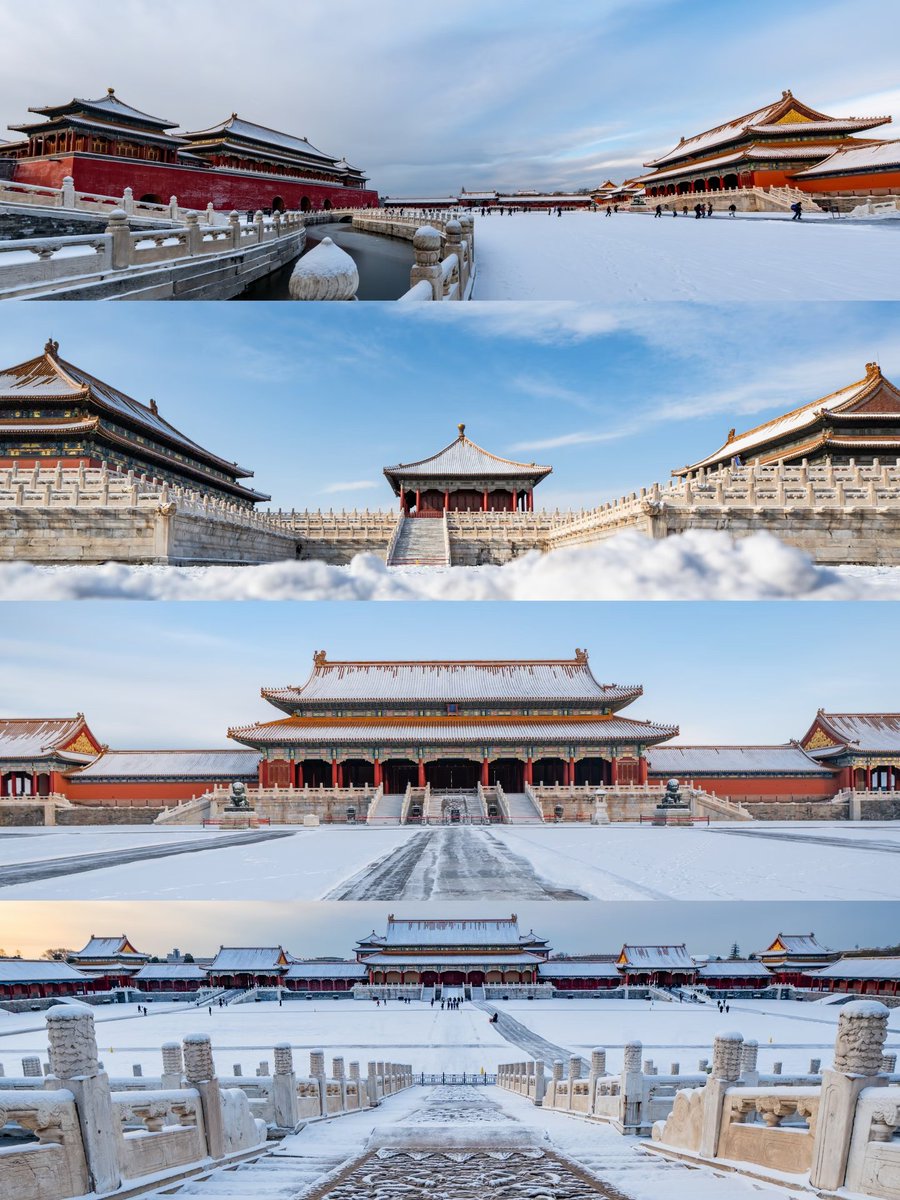 JingbaoWan67662's tweet image. 用一场百米冲刺，独享2025年故宫初雪