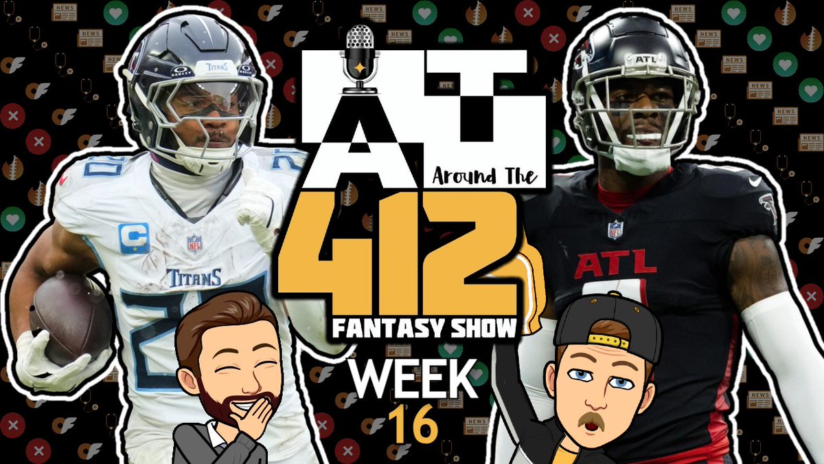 AT412FFShow's tweet photo. Semifinals week is here! No bench points. No excuses. One win from the championship.

We’re breaking it all down LIVE on the Around the 412 Fantasy Football Show.

TOMORROW at 8:30 PM ET.

Link below 👇
#FantasyFootball #NFL #Week16 https://t.co/6T4lKTLW1E