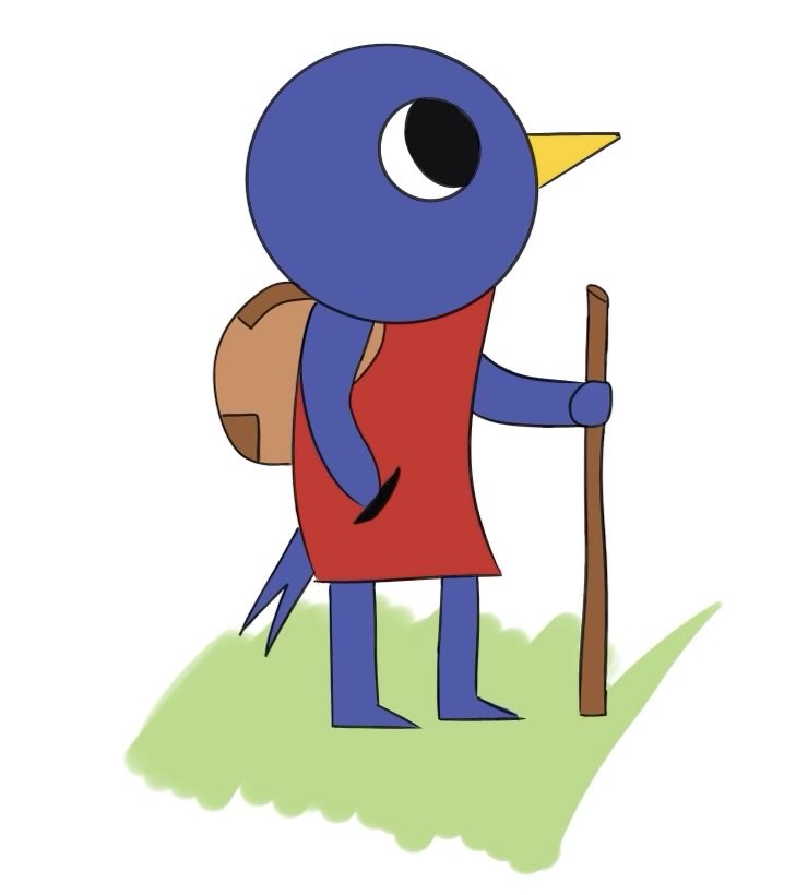 SilverDrawsA's tweet photo. Days 27 and 28 - A character from the game, A Short Hike. Plus, a monster from the Zelda series. These are based off of official art. https://t.co/rPtLeChYgA