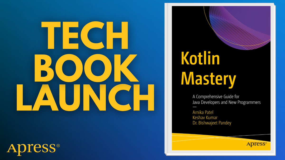 Apress's tweet image. 💡 Kotlin isn’t just trendy—it’s powerful! Learn OOP, functional #programming, and concurrency with coroutines. Plus, dive into DSLs and multiplatform projects for real-world impact. 📚 #Kotlin #KotlinLang #AppDevelopment #CodeBetter 🔍📱

🔗 ow.ly/Czop50XtO7O