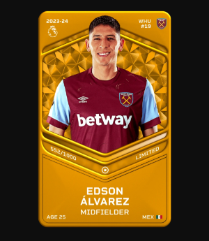 🎁 SORARE GIVEAWAY 🎁

🇲🇽 Edson Álvarez
Mexico Captain©️ 
World Cup 2026 Host

To enter
Follow
RT
Like

Winner announced Dec 29