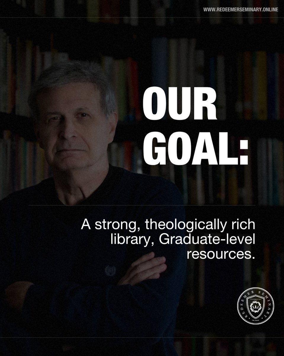 rbcgilbert's tweet photo. We’re building something that will outlast us. 📚

The @redeemersem Library is growing, and you can help equip the next generation of pastors, missionaries, and gospel workers.

Whether through academic book donations or financial gifts, your support strengthens theological training for years to come.

Learn how you can partner with us:
🔗 https://t.co/cnT2BS5uRJ

Thank you for investing in future gospel leaders.