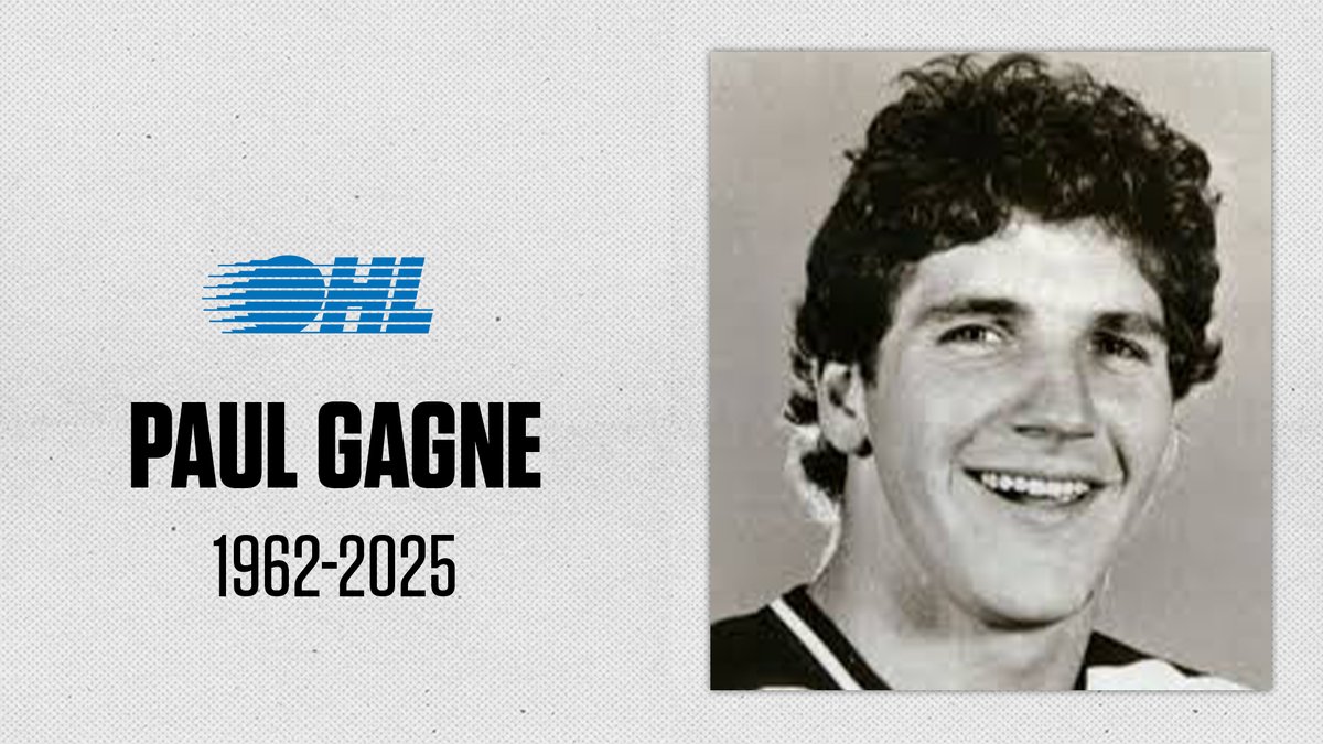OHLHockey's tweet photo. The #OHL joins the hockey community in mourning the passing of Paul Gagne.

Gagne made a lasting impact on the game through his playing career and years of coaching across junior hockey.

DETAILS 🗞️: https://t.co/vZCgs18rNv https://t.co/iBx7EFTlwl