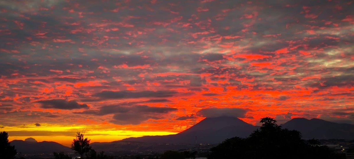 ClimaenGuate's tweet photo. El cielo se llenó de hermosas pinceladas naranja ❤️ https://t.co/UzRajBSYAQ