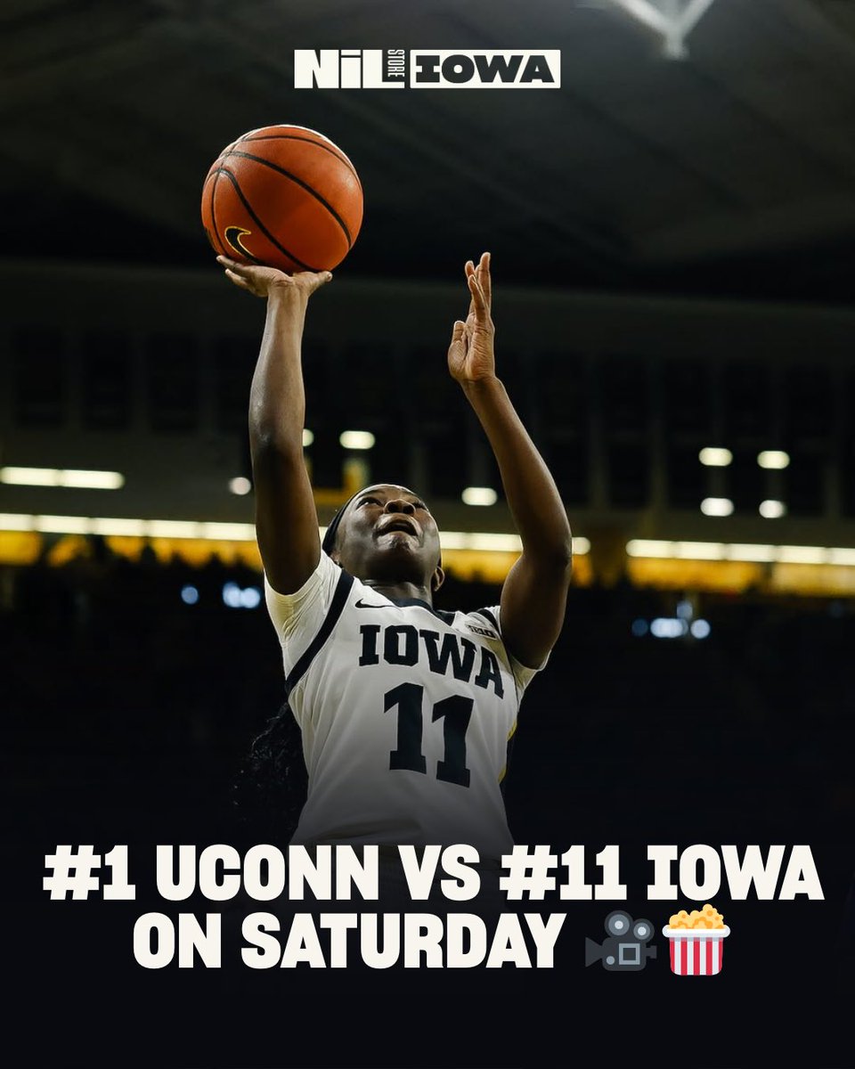 IowaNILStore's tweet image. All eyes on Saturday for @IowaWBB 🍿🍿