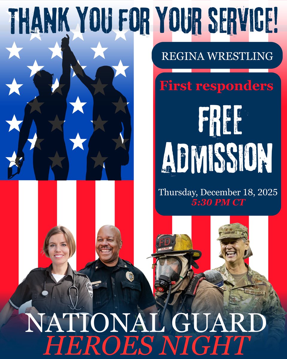 We are partnering with the National Guard to honor our service members during “Hero’s Night” on Thursday, Dec 18th. All active members of the military, veterans, and first responders (police, fire, EMS) will receive free entry and will be recognized prior to the start of the meet