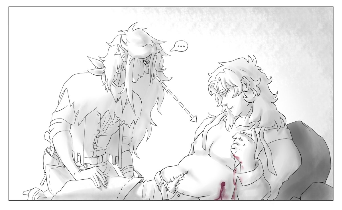 GAY COWBOY BITCHES - COMISSION <3 #art #digital #illustration #comission #oc #manboobs