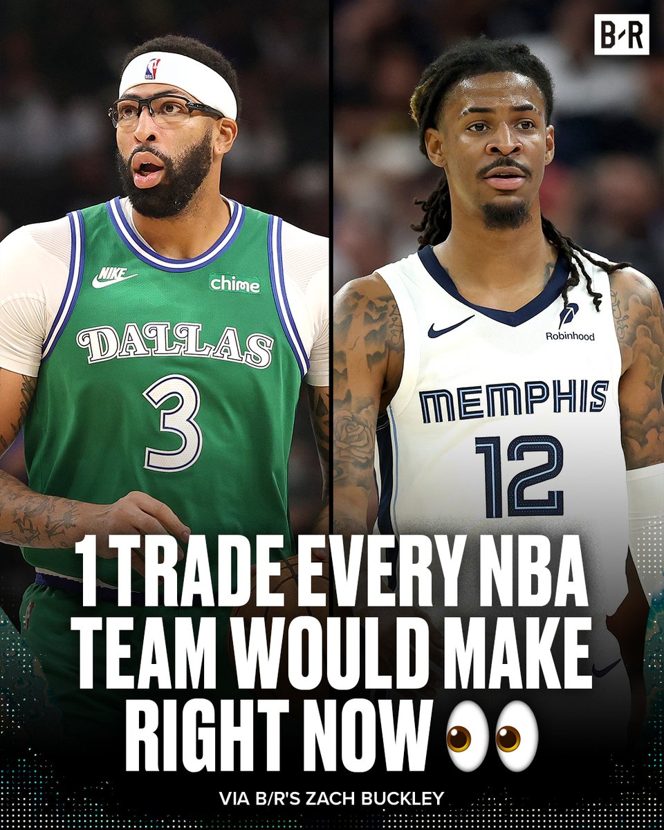 1 TRADE EVERY NBA TEAM WOULD MAKE RIGHT NOW 👀
- Hawks trade for AD
Atlanta receives: Anthony Davis
Dallas receives: Kristaps Porziņģis, Asa Newell, Luke Kennard & 2027 1st-round pick
- Clippers trade for LaMelo Ball
LA receives: LaMelo Ball
Charlotte receives: John