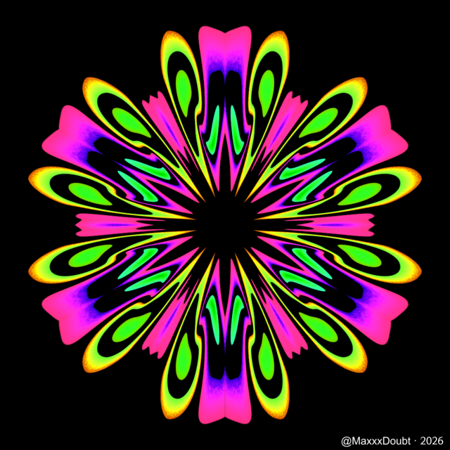 MaxxxDoubt's tweet photo. – Max's Mandalas – 
#mandala #imagemagick #digitalart #kaleidoscopic #generative #kaleidoscope #generativeart #bottletop #kaleidosaturday 

Claverate https://t.co/PMHloeAPwX