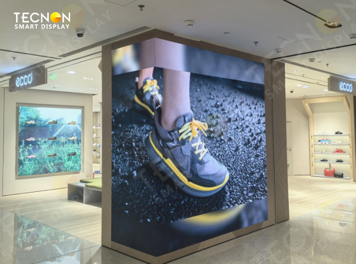 TECNON_tailong's tweet image. Ecco indoor LED screen—clean design, sharp visuals, and a stronger in-store brand experience. 
#Ecco #IndoorLED #LEDDisplay #RetailLED #InStoreDisplay #DigitalSignage #BrandExperience #VisualMerchandising