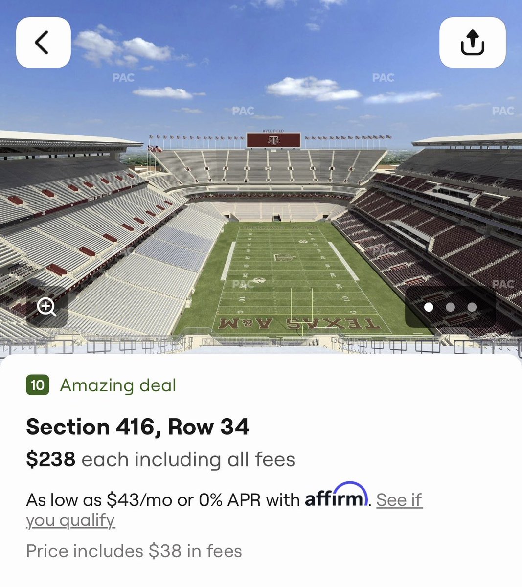 OVOAggie's tweet image. 👀👀👀 They’ll be $85 by kickoff. Too many tickets for sale.