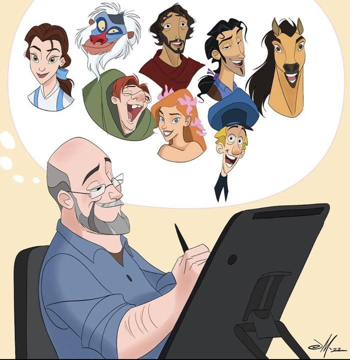 Oblivionarts_2's tweet image. Como en Hora de Aventura, él hace felices a todos.

Él ha animado muchas de las películas animadas que vimos de niños y ahora.

- El Rey León
- La Bella y la Bestia
- El Jorobado de Notre Dame
- ¿Quién Engañó a Roger Rabbit?

El príncipe de la animación 2D occidental, señores.