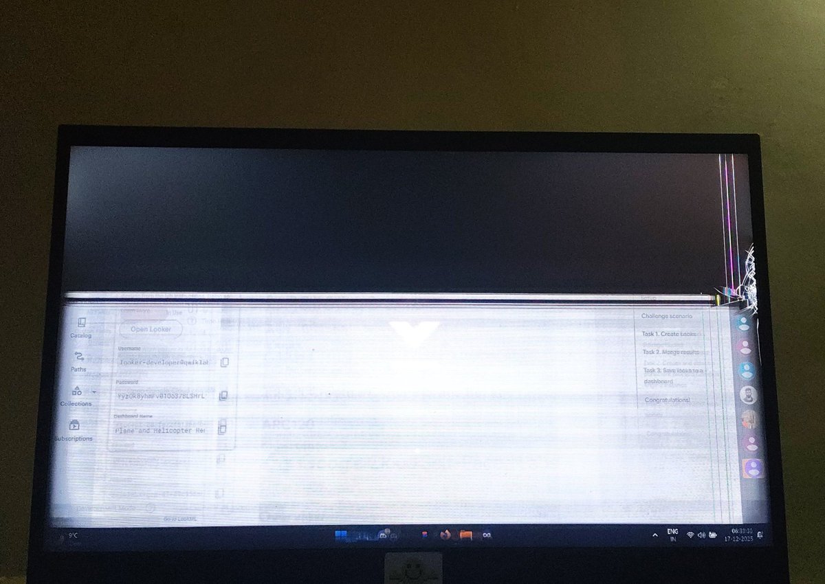 rajaashish_dev's tweet photo. Well, that's a wrap for my laptop display. Time to look for a replacement or a repair! 💔 #brokenlaptop #techwoes #needanewlaptop https://t.co/Y6LpIkYy6O