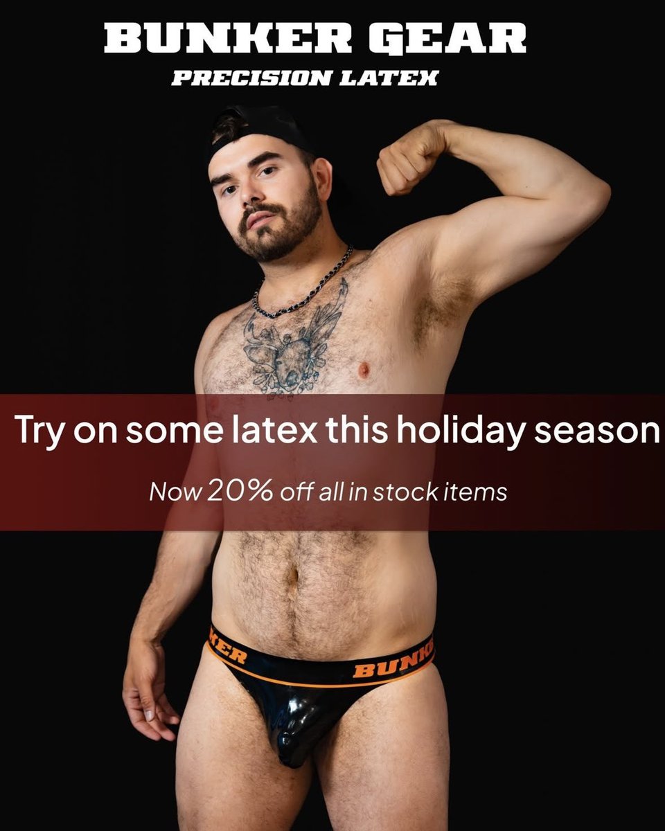 Only one day left to order in time for Christmas, checkout our selection of latex thongs, jocks, shirts, and shorts!