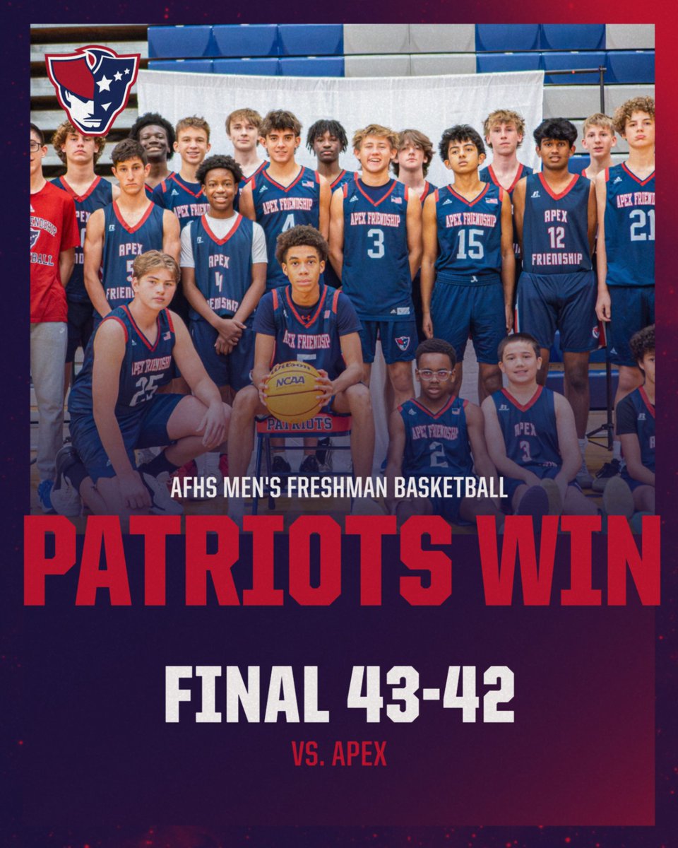 AFHSJVMBB's tweet image. #PatFam #RepAFHS #lightitred #menssweep #peaksdown