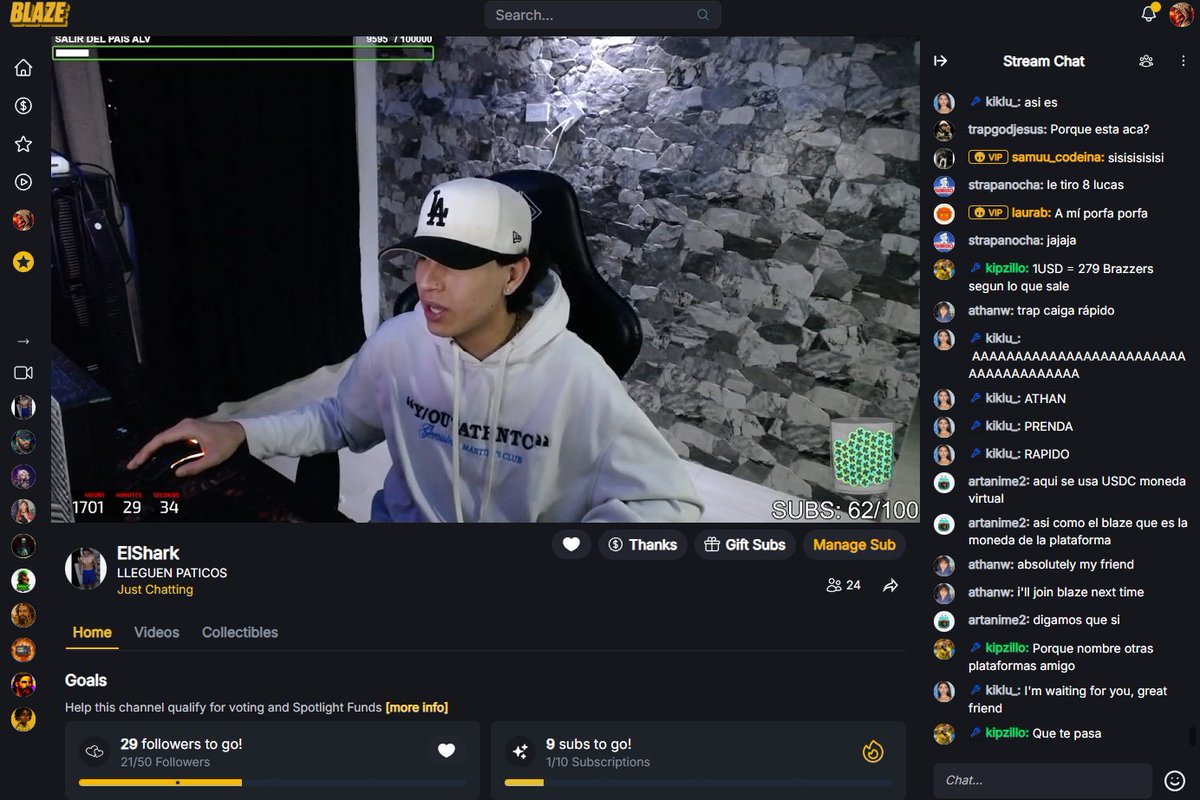 His energy is electric. Check out one of our latest creators on <a href="/blaze_stream/">Blaze</a>