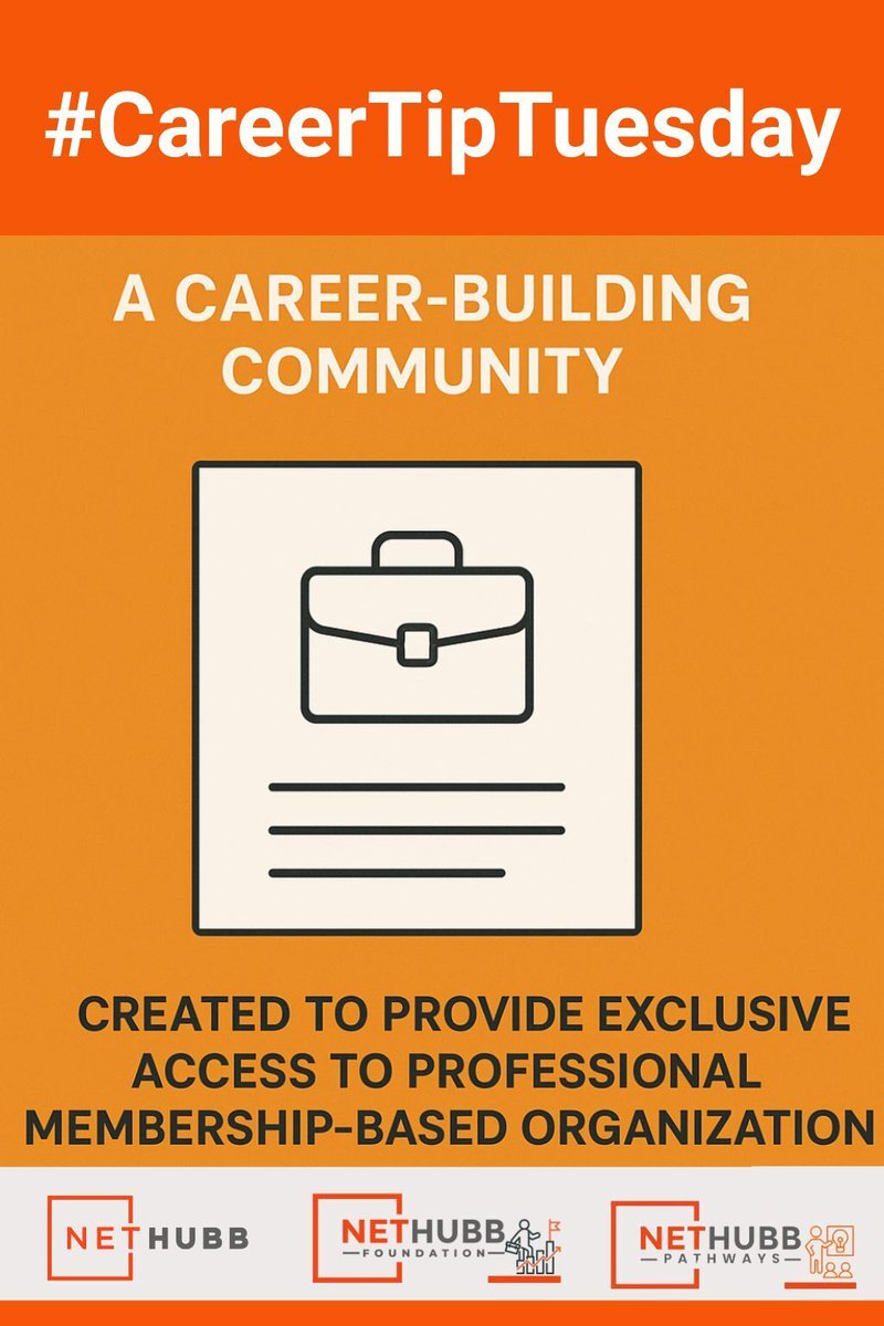 #CareerTipTuesday: 𝗖𝗮𝗿𝗲𝗲𝗿 𝗴𝗿𝗼𝘄𝘁𝗵 𝗯𝗲𝗴𝗶𝗻𝘀 𝘄𝗶𝘁𝗵 𝗰𝗼𝗺𝗺𝘂𝗻𝗶𝘁𝘆

Nethubb connects you to professional networks that help you grow faster, smarter, and stronger.

𝗟𝗲𝗮𝗿𝗻 𝗺𝗼𝗿𝗲 𝗮t nethubb.com

#Nethubb #NethubbFoundation