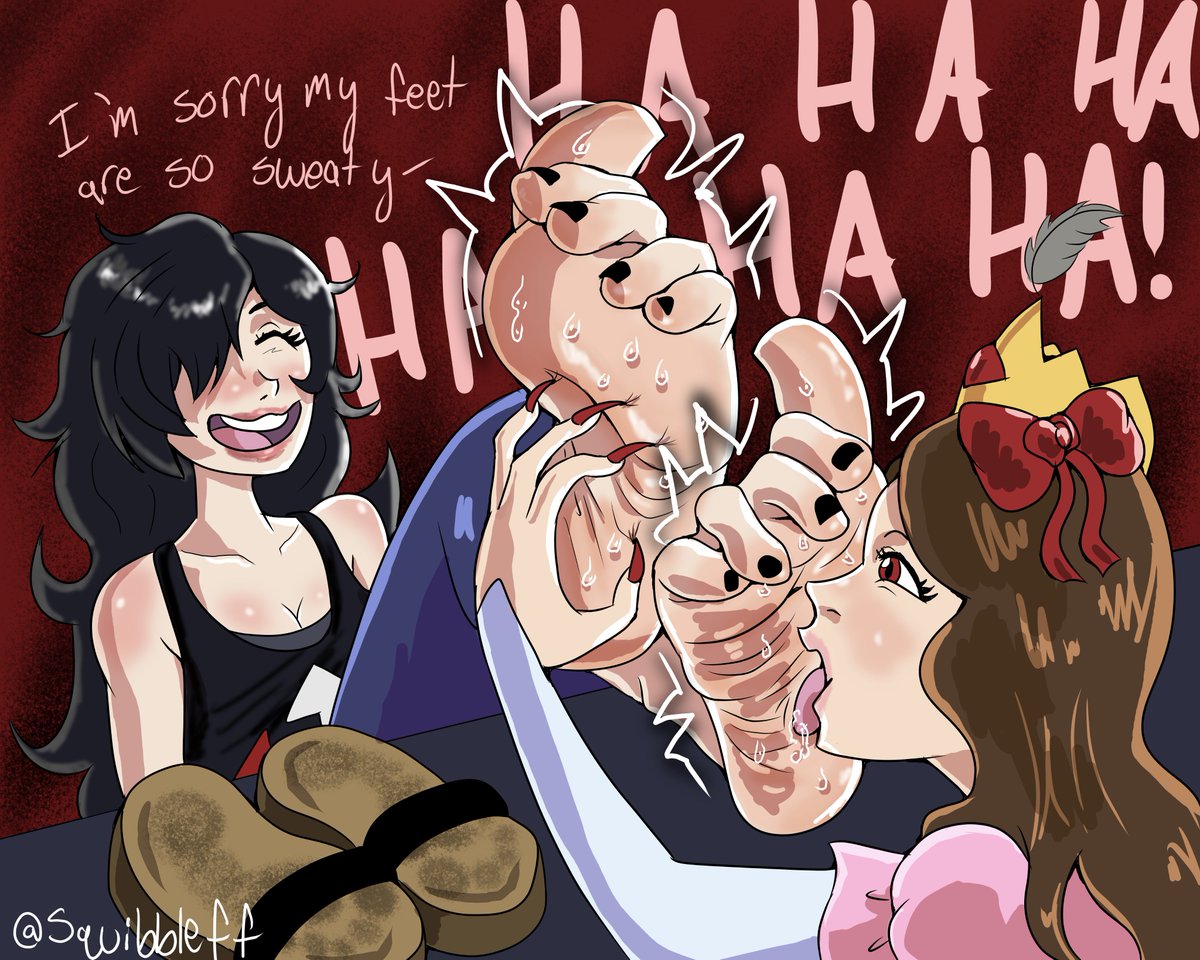 Squibbleff's tweet image. Kandy (OC of @KandenRem) tickled and worshipped by Katya